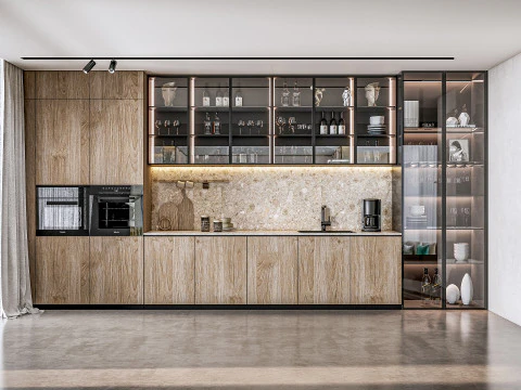 Scena di modellazione avanzata della cucina 0054 Modello 3D