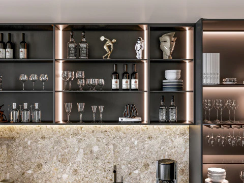 Scena di modellazione avanzata della cucina 0054 Modello 3D