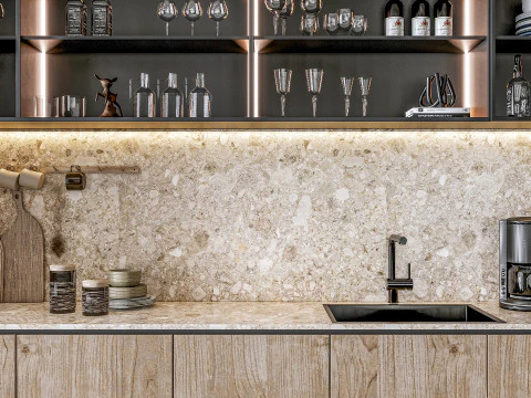 Scena di modellazione avanzata della cucina 0054 Modello 3D