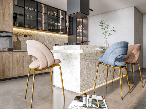 Scena di modellazione avanzata della cucina 0054 Modello 3D