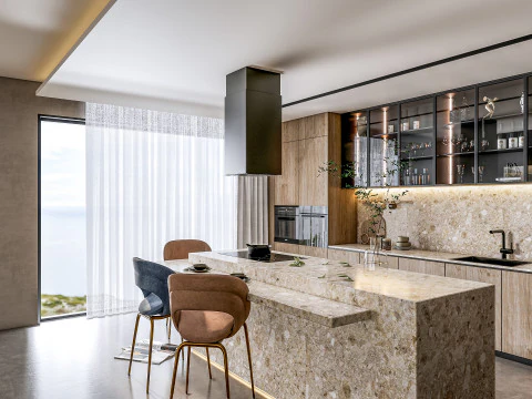 Scena di modellazione avanzata della cucina 0054 Modello 3D