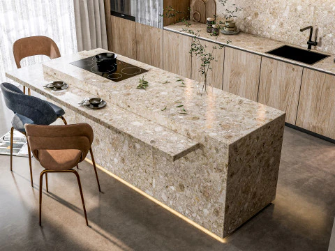 Scena di modellazione avanzata della cucina 0054 Modello 3D