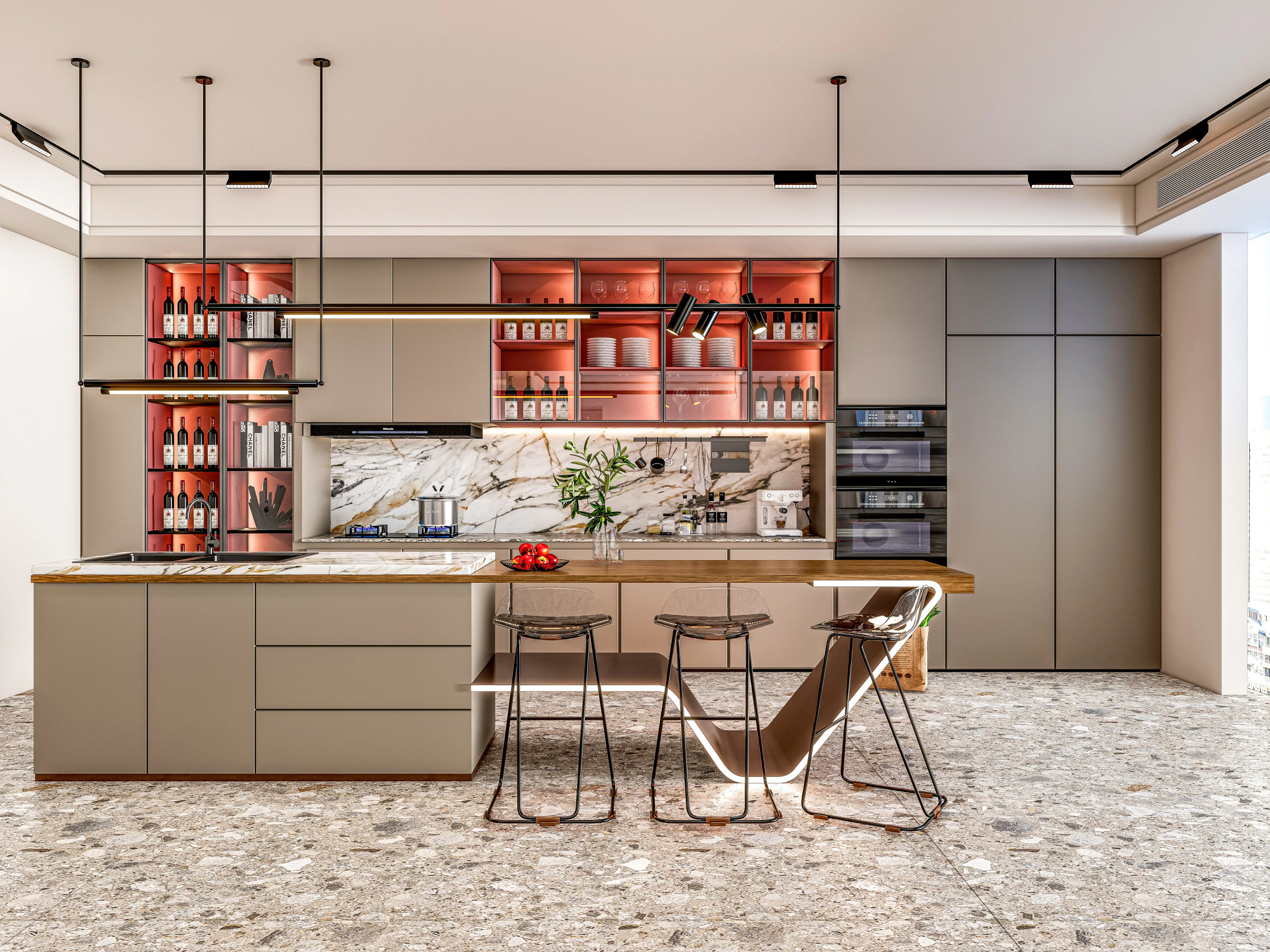 Kitchen Advanced Modeling scene 0055 3D Model .c4d .max .obj .3ds .fbx .stl .blend 
