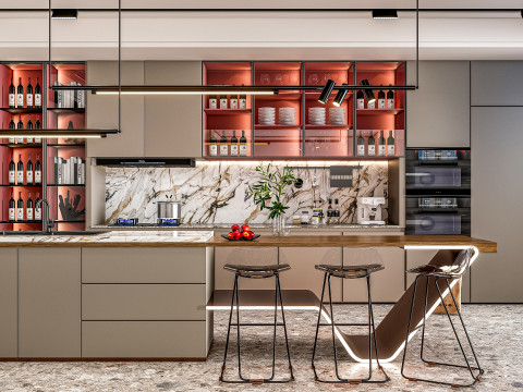 Kitchen Advanced Modeling scene 0055 3D Model
