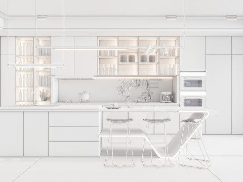 Kitchen Advanced Modeling scene 0055 3D Model
