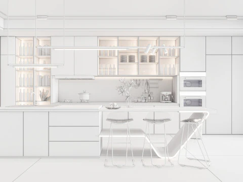 Kitchen Advanced Modeling scene 0055 3D Model