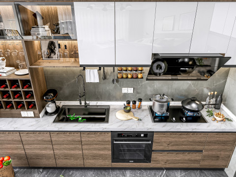 Kitchen Advanced Modeling scene 0056 3D Model