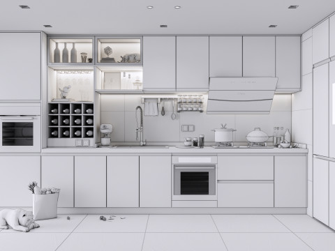 Kitchen Advanced Modeling scene 0056 3D Model