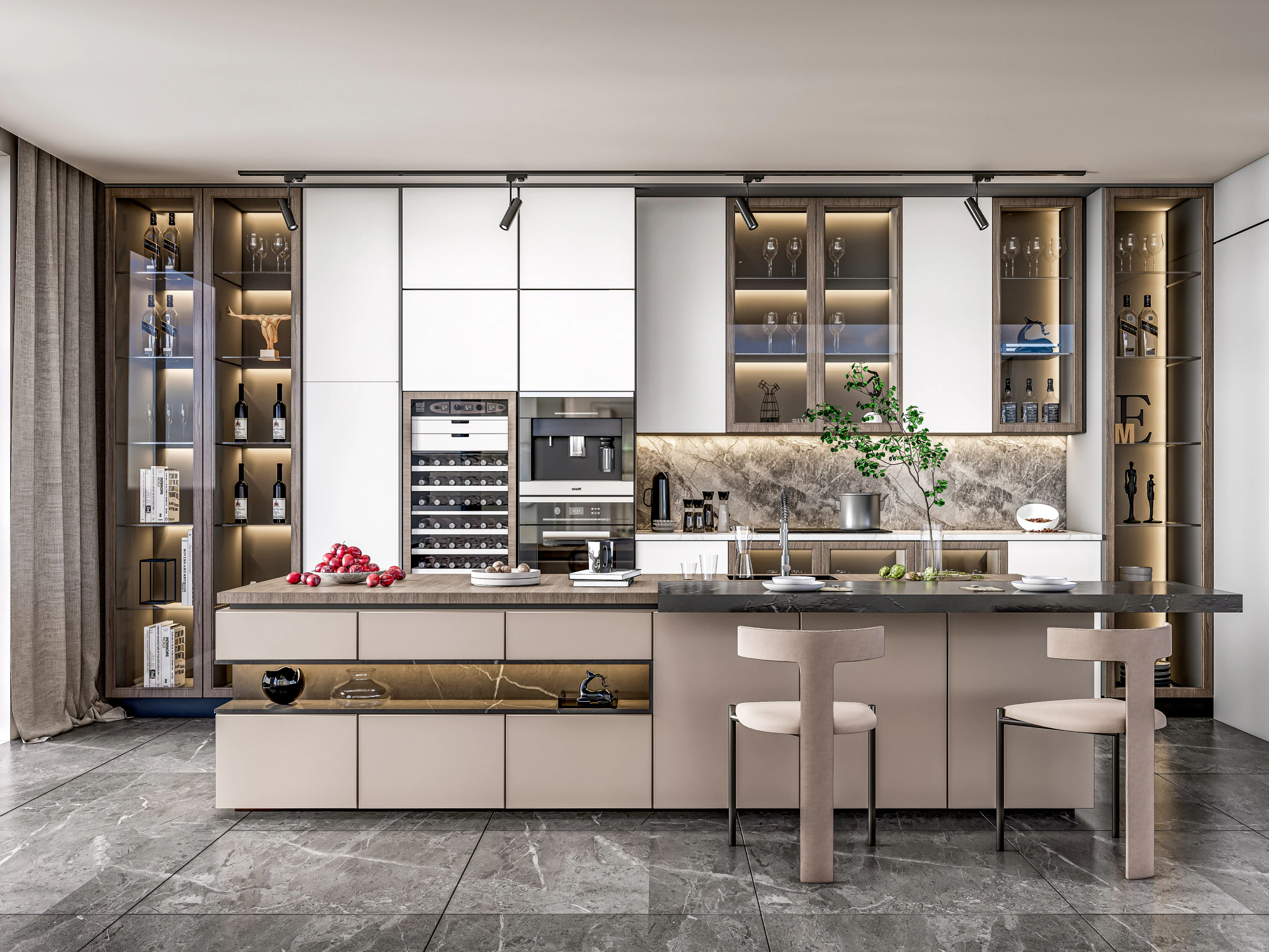 Kitchen Advanced Modeling scene 0057 3D Model .c4d .max .obj .3ds .fbx .stl .blend 