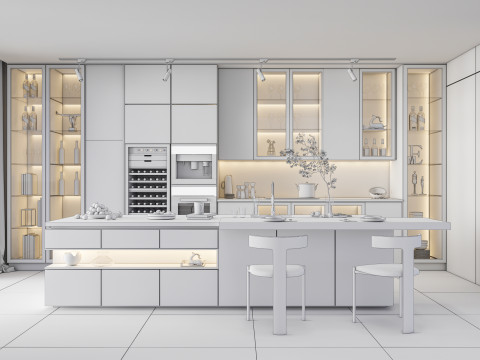 Kitchen Advanced Modeling scene 0057 3D Model