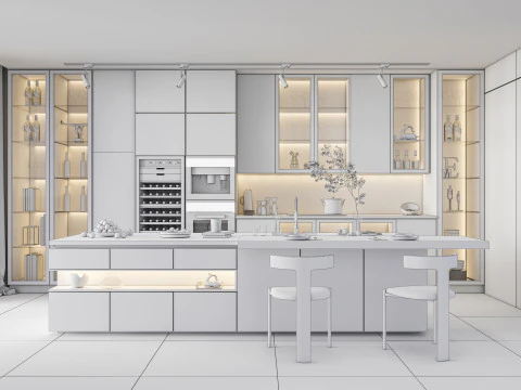 Kitchen Advanced Modeling scene 0057 3D Model