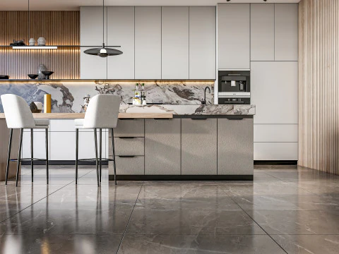 Scena di modellazione avanzata della cucina 0058 Modello 3D