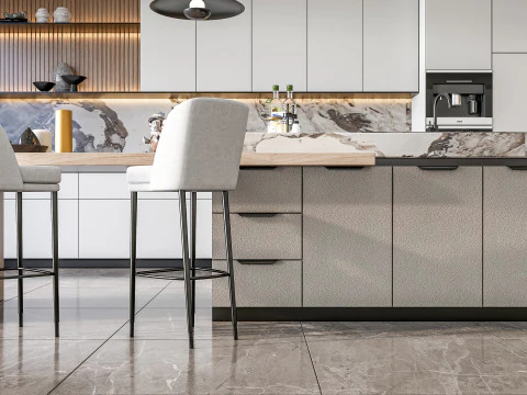 Scena di modellazione avanzata della cucina 0058 Modello 3D