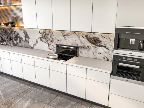 Scena di modellazione avanzata della cucina 0058 Modello 3D