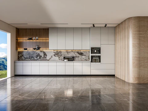 Scena di modellazione avanzata della cucina 0058 Modello 3D