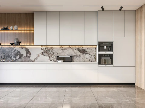 Scena di modellazione avanzata della cucina 0058 Modello 3D