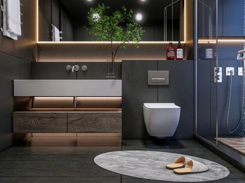 Bathroom full scene 001 3D Model