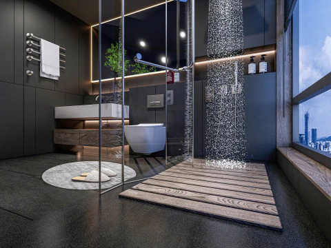 Bathroom full scene 001 3D Model