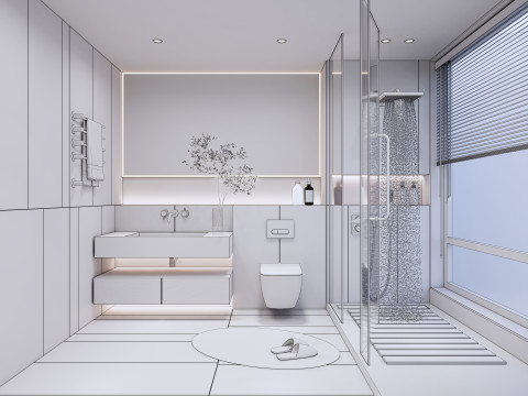 Bathroom full scene 001 Modelo 3D