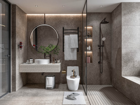 Bathroom full scene 1 3D Model