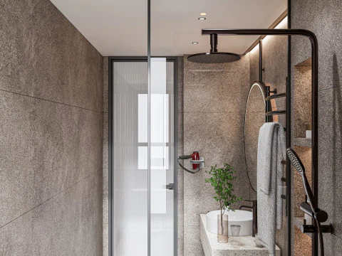 Bathroom full scene 1 3D Model