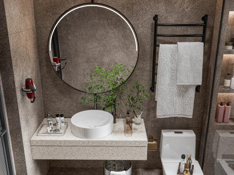 Bathroom full scene 1 3D Model