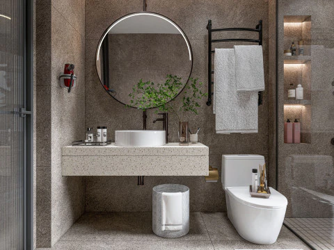 Bathroom full scene 1 3D Model