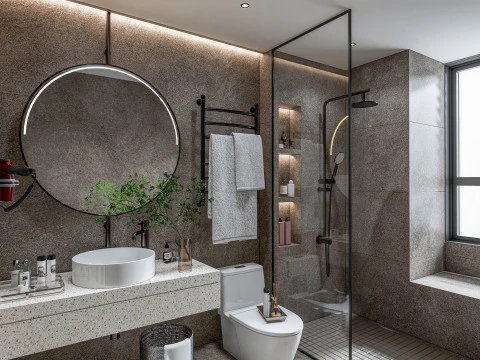 Bathroom full scene 1 3D Model