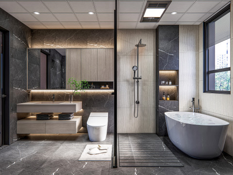 Bathroom full scene 2 3D Model