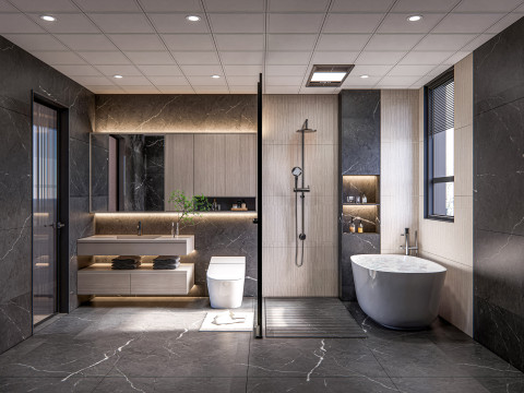 Bathroom full scene 2 Model 3D