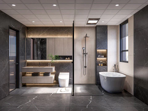 Bathroom full scene 2 3D Model