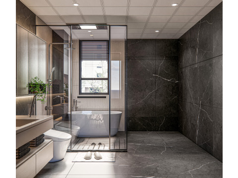 Bathroom full scene 2 Model 3D