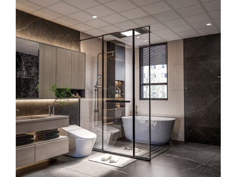 Bathroom full scene 2 Model 3D