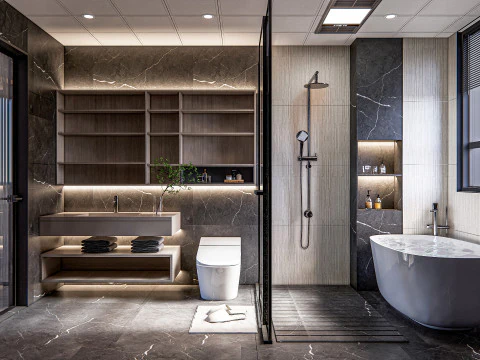 Bathroom full scene 2 3D Model