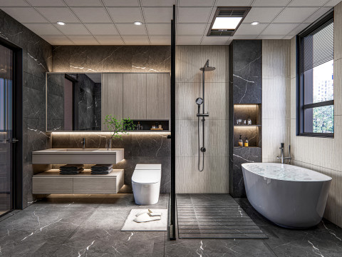 Bathroom full scene 2 Model 3D