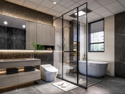 Bathroom full scene 2 Model 3D