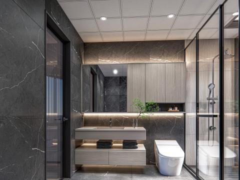 Bathroom full scene 2 Model 3D