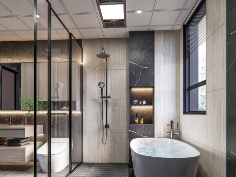 Bathroom full scene 2 Model 3D