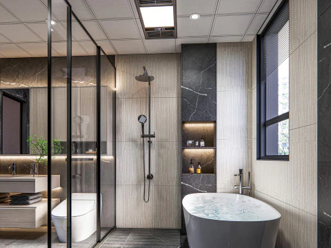 Bathroom full scene 2 3D Model