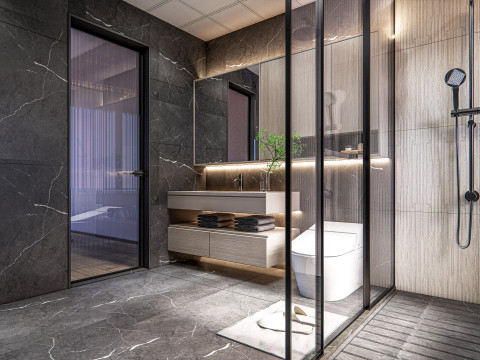 Bathroom full scene 2 Model 3D