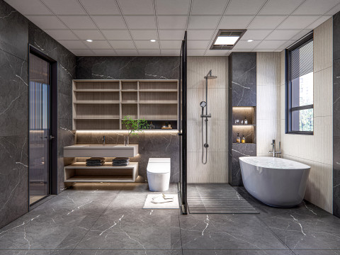 Bathroom full scene 2 Model 3D