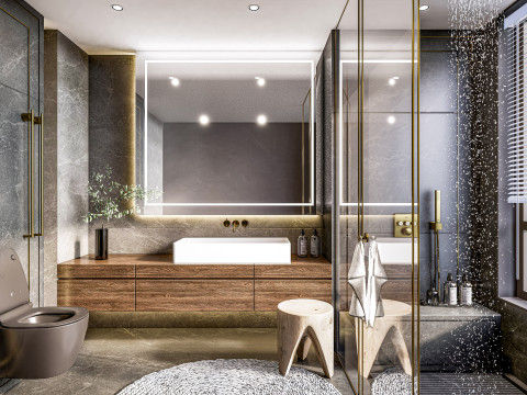 Bathroom full scene 3 3D Model