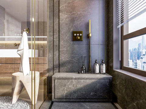 Scena completa del bagno 3 Modello 3D