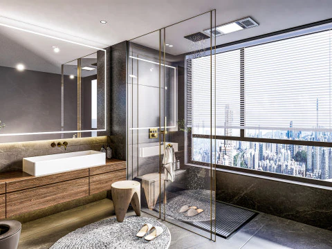 Scena completa del bagno 3 Modello 3D