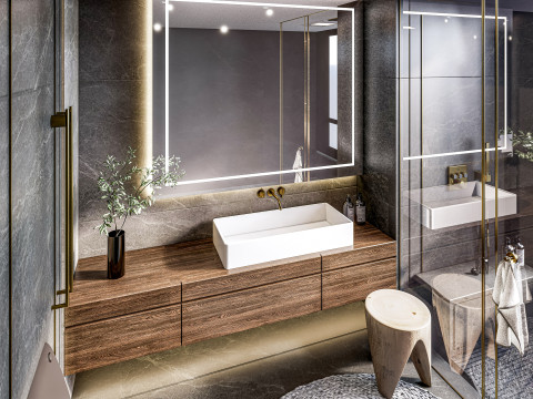 Bathroom full scene 3 3D Model