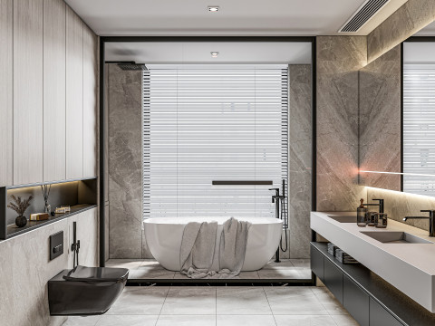 Bathroom full scene 4 Modèle 3D