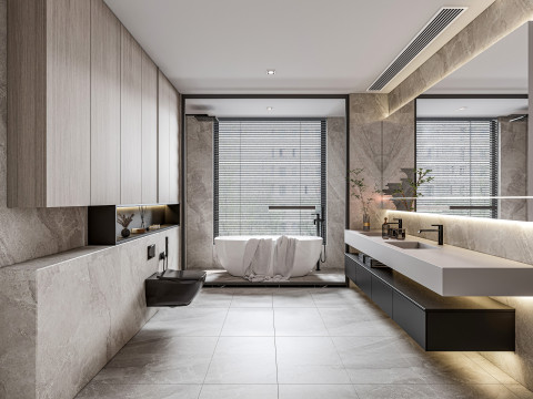 Bathroom full scene 4 Model 3D