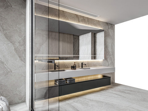 Bathroom full scene 4 Model 3D