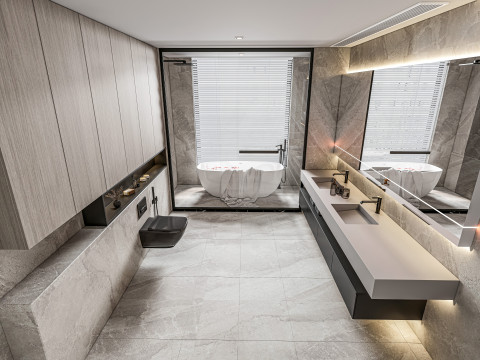 Bathroom full scene 4 Model 3D