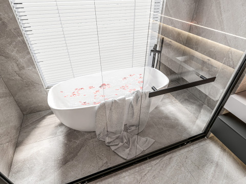Bathroom full scene 4 Model 3D